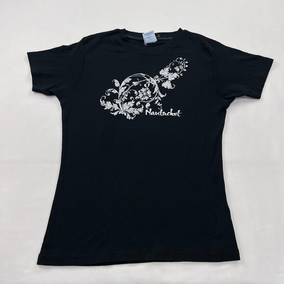 Camp David Nantucket Black Vintage destination T-shirt women’s size small - Picture 1 of 6
